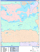 West Bloomfield  Wall Map Color Cast Style